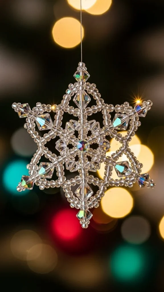  Beaded Snowflake Ornament
