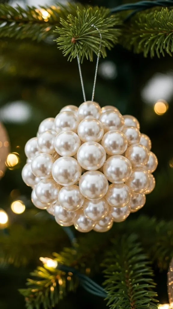 Faux Pearl Cluster Ornaments