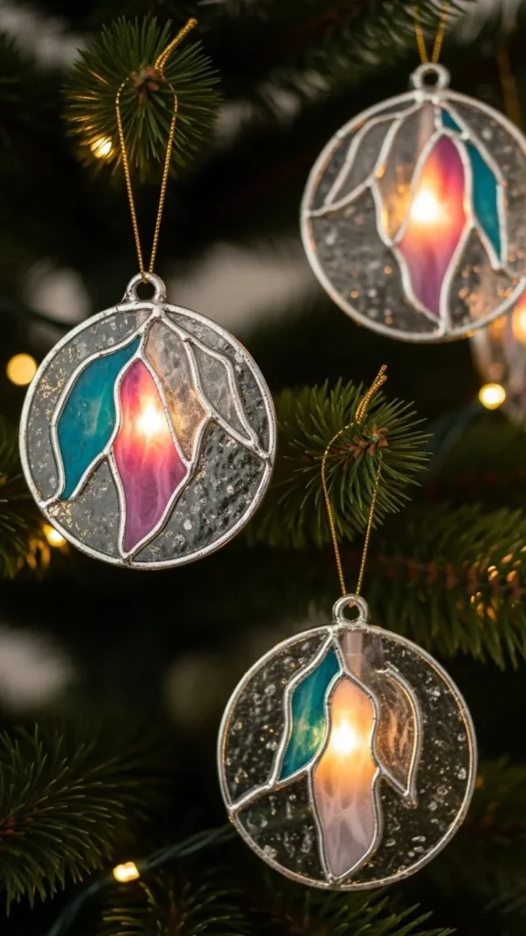 Faux Stained Glass Ornaments