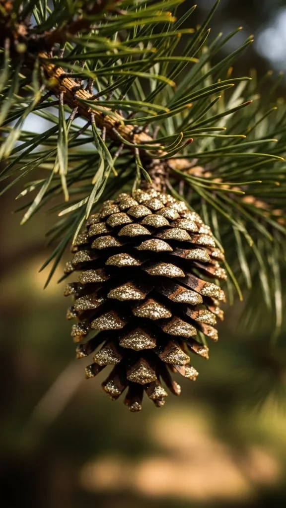 Glittered Pinecone Ornaments