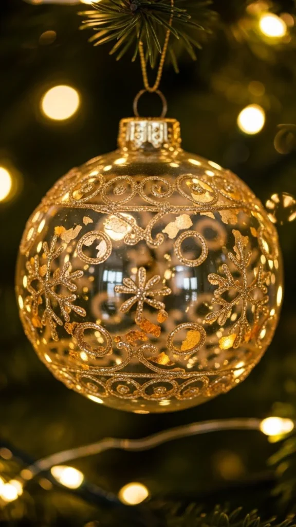 Gold-Leaf Glass Baubles