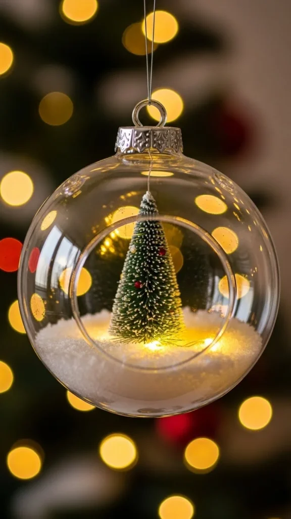 Mini Snow-Globe Fillable Ornaments