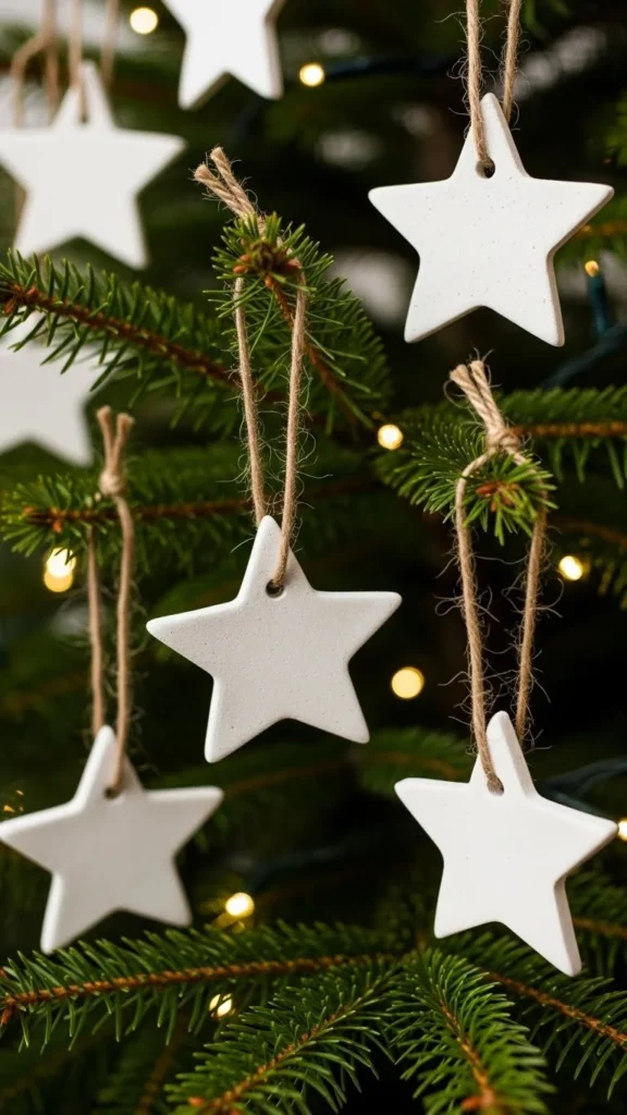 Textured Clay Star Ornaments