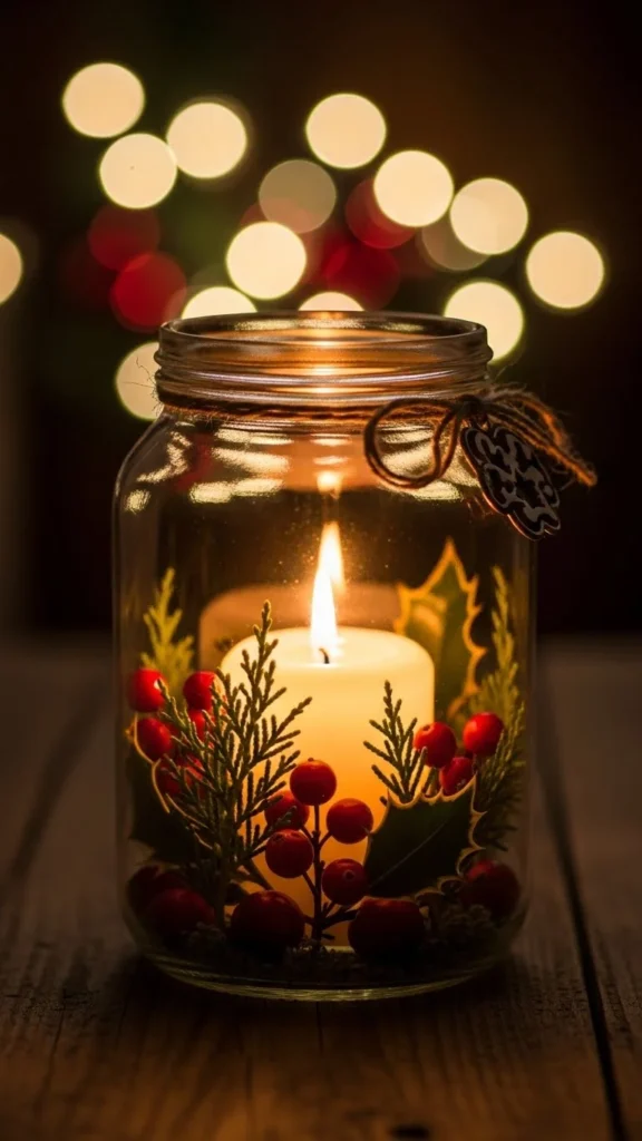 Berry-Filled Lantern Jar