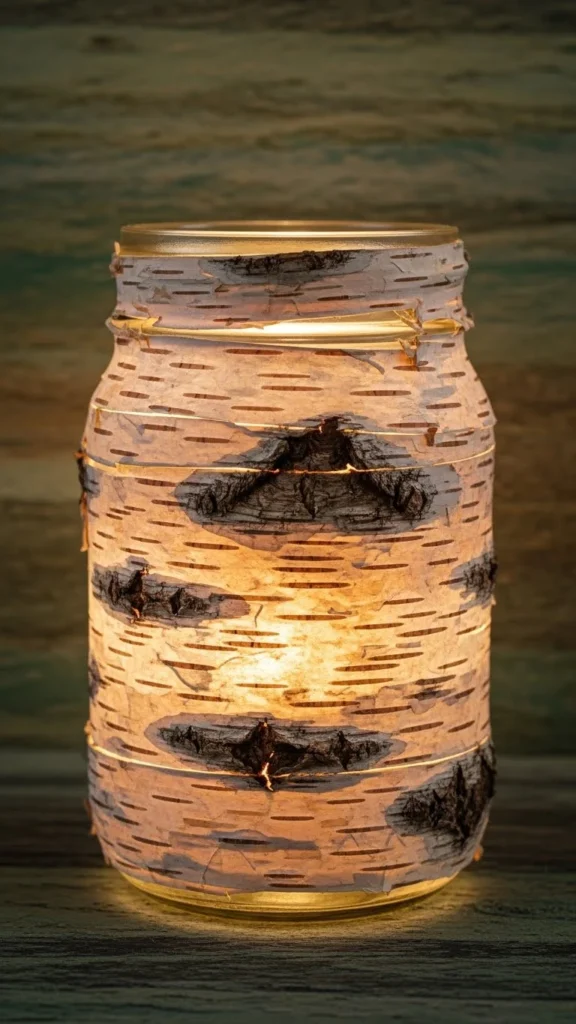 Birch Bark Wrap Jar