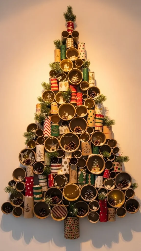 Brown Paper Tube Wall Art