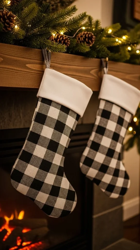 uffalo-Check Farmhouse Stocking