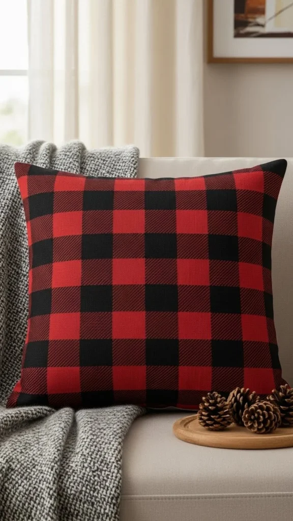 Buffalo Check Festive Pillow