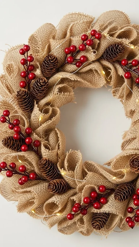 Burlap Door Wreath