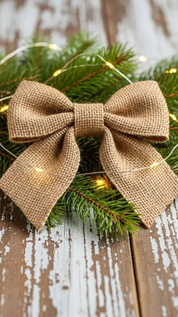 Burlap Farmhouse Bow