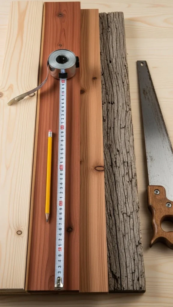 Choose Your Wood and Measure Your Tree Sizes