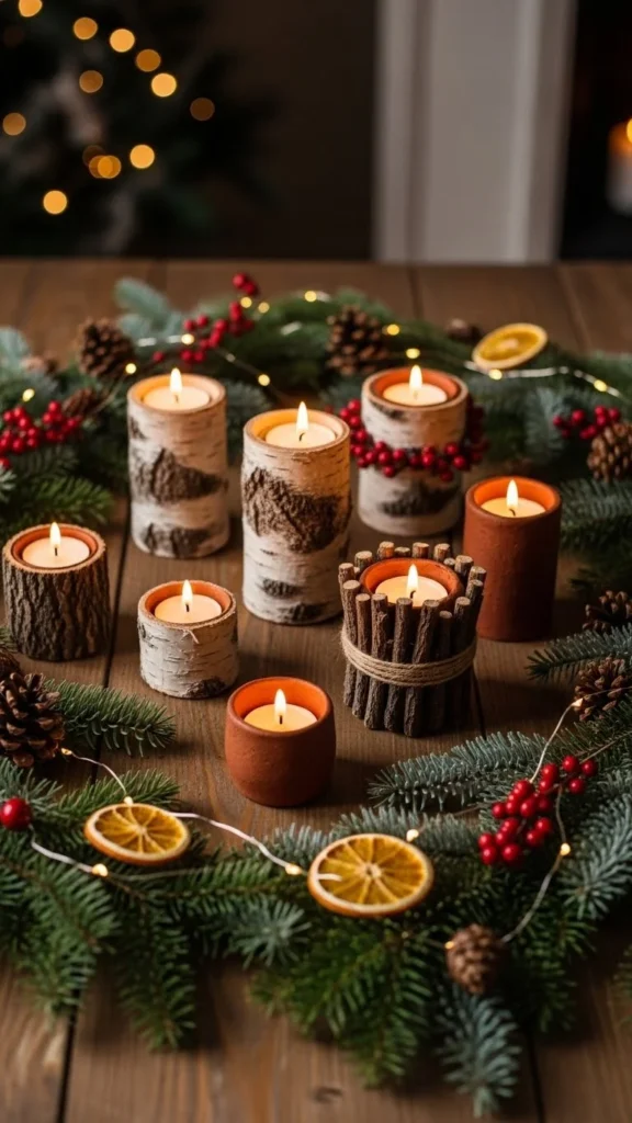 Christmas DIY Candle Holders