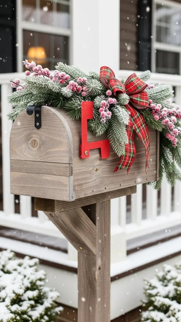 Christmas Porch Mailbox Makeover