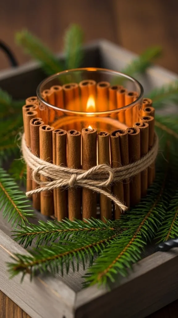 Cinnamon Stick Wrapped Holder