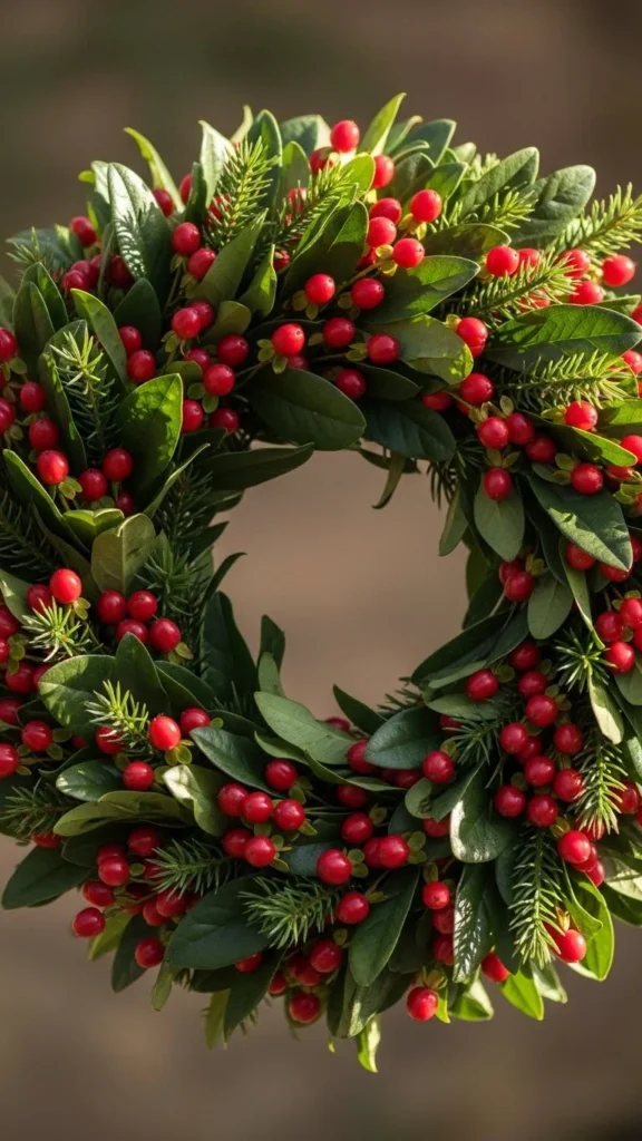 Classic Red Berry Holiday Wreath