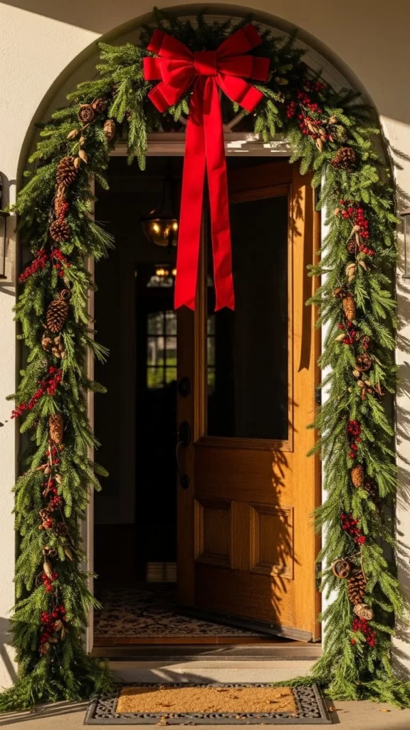 Classic Red Bow Doorway