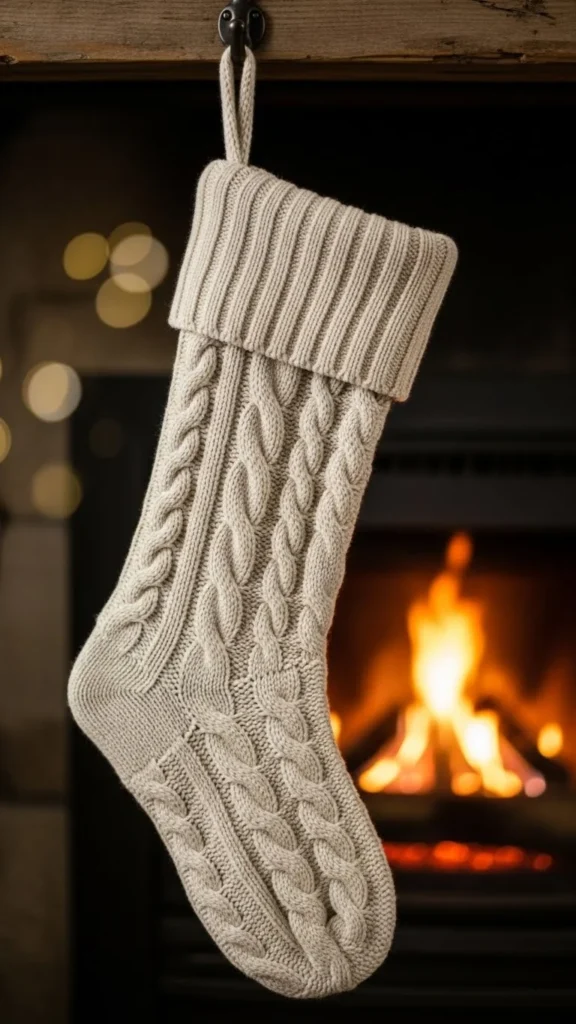 Cozy Cable-Knit Sweater Stocking