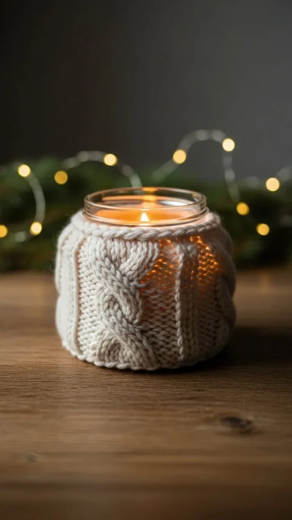 DIY Christmas Candle Cozies
