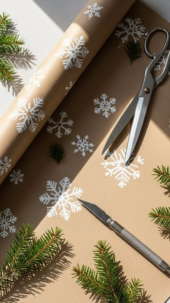 DIY Christmas Gift Wrapping Stencils