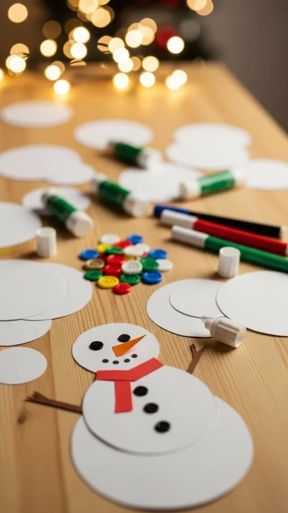 DIY Christmas Paper Snowmen