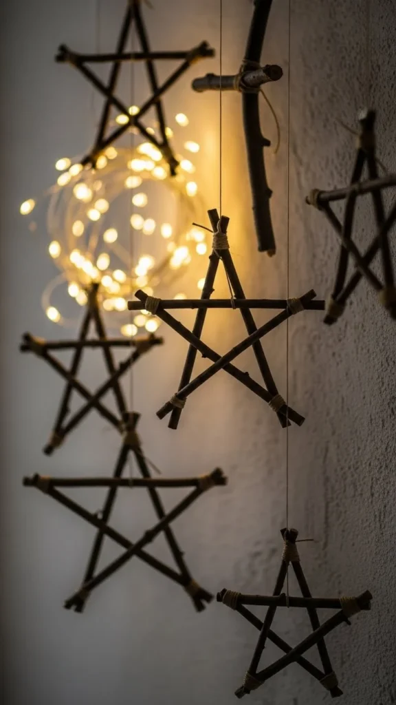 DIY Christmas Stick Stars