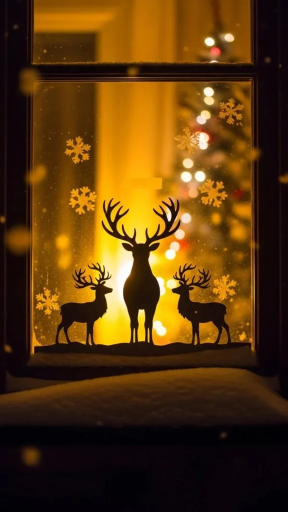 DIY Christmas Window Silhouettes