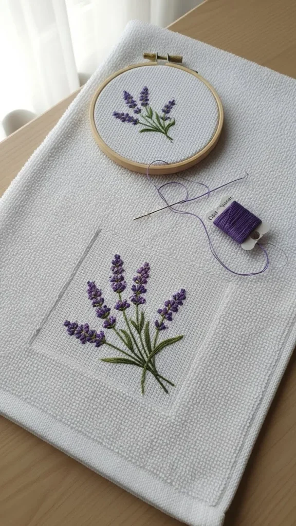 DIY Embroidered Hand Towels