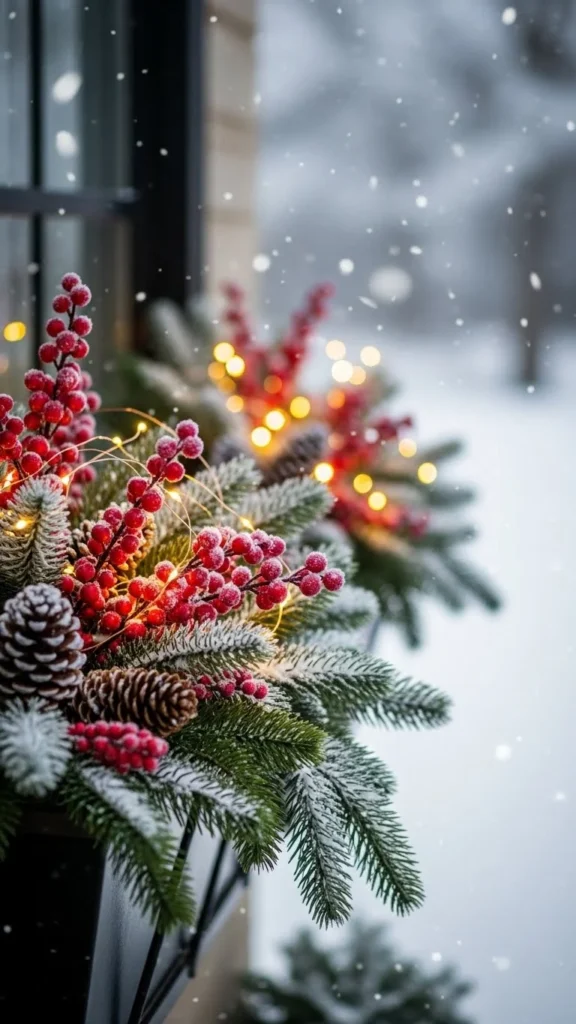 DIY Evergreen Window Planters