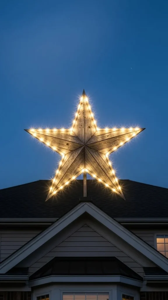 DIY Giant Star for the Roof Peak