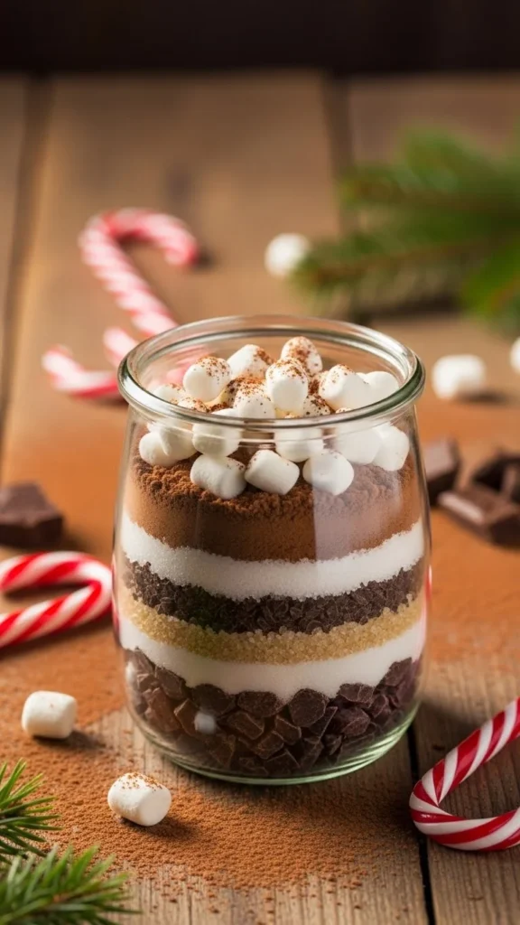 DIY Hot Cocoa Mix in Layered Jars