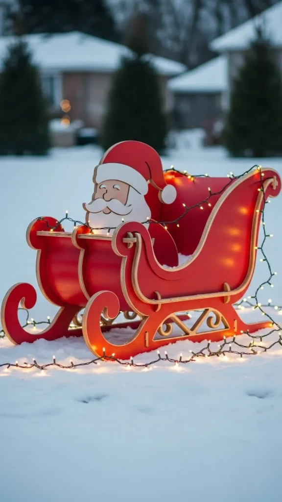DIY Plywood Santa Sleigh