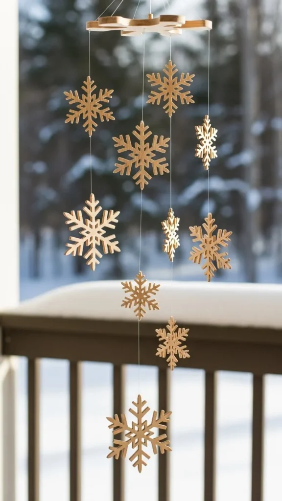 DIY Snowflake Hanging Mobile
