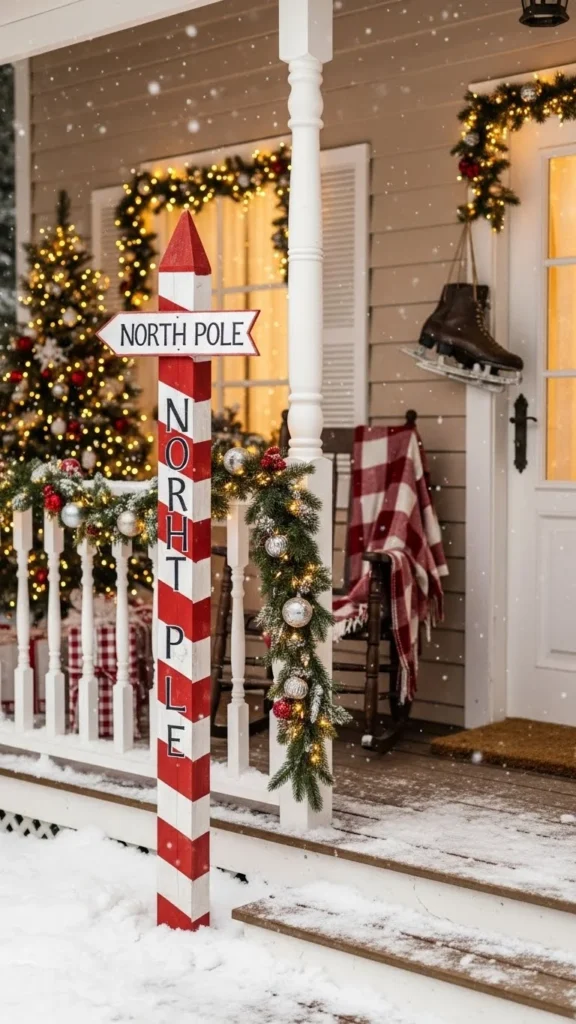 DIY Wooden North Pole Sign