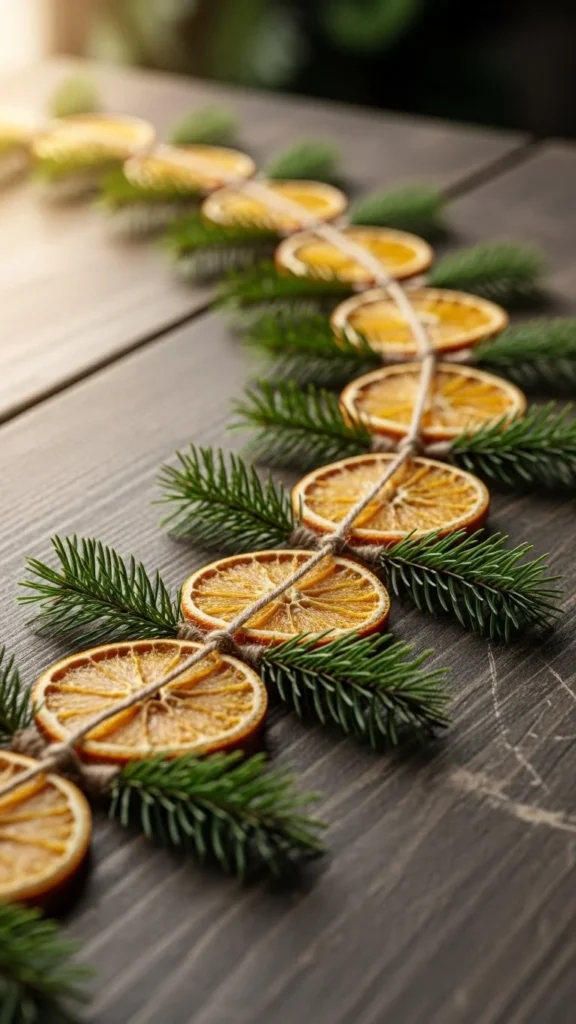 Dried Orange & Pine Garland