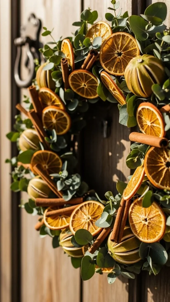 Dried Orange Slice Holiday Wreath
