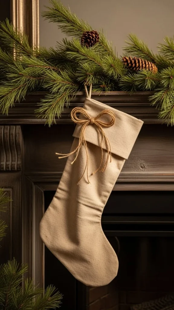 Drop-Cloth Rustic Stocking