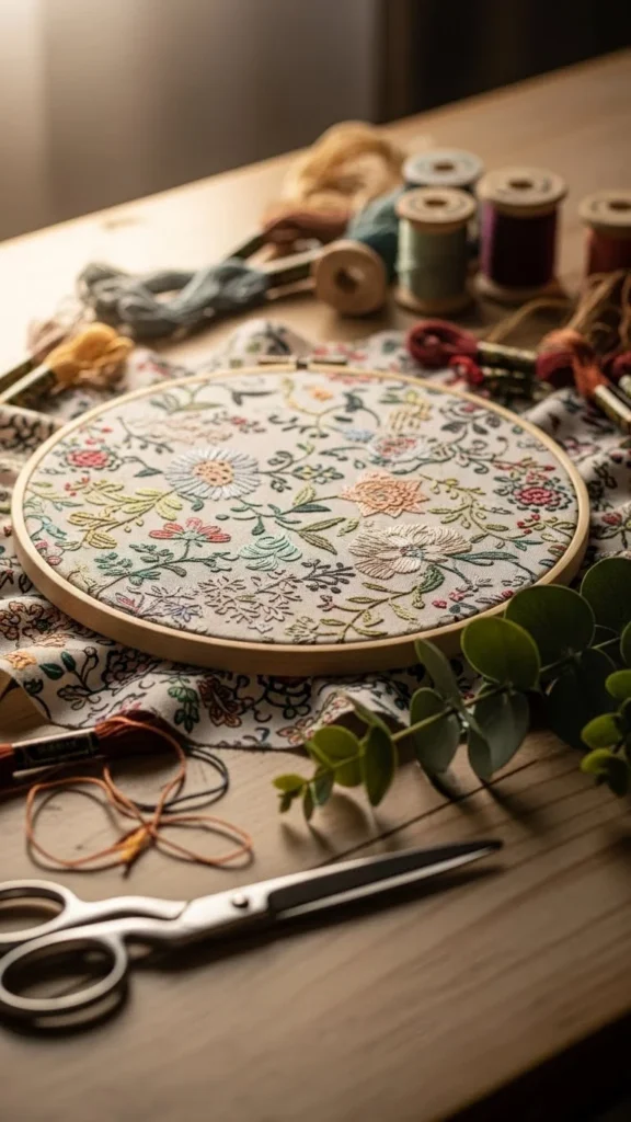 Embroidery Hoop Fabric Sign