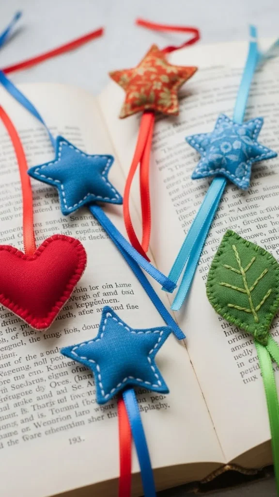 Fabric Scrap Bookmark Toppers