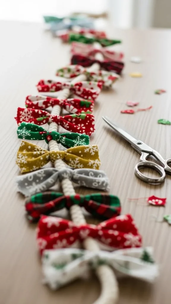 Fabric Scrap Tie Garland