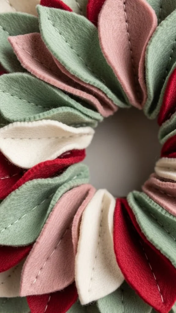 Felt Leaf Layered Wreath