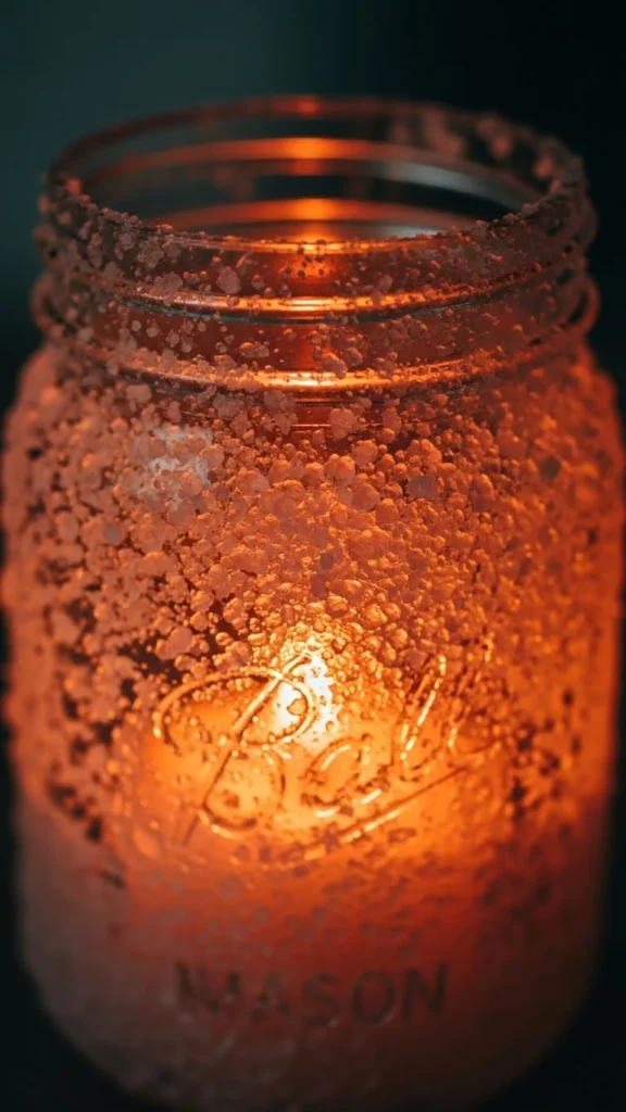 Frosted Epsom Salt Jar