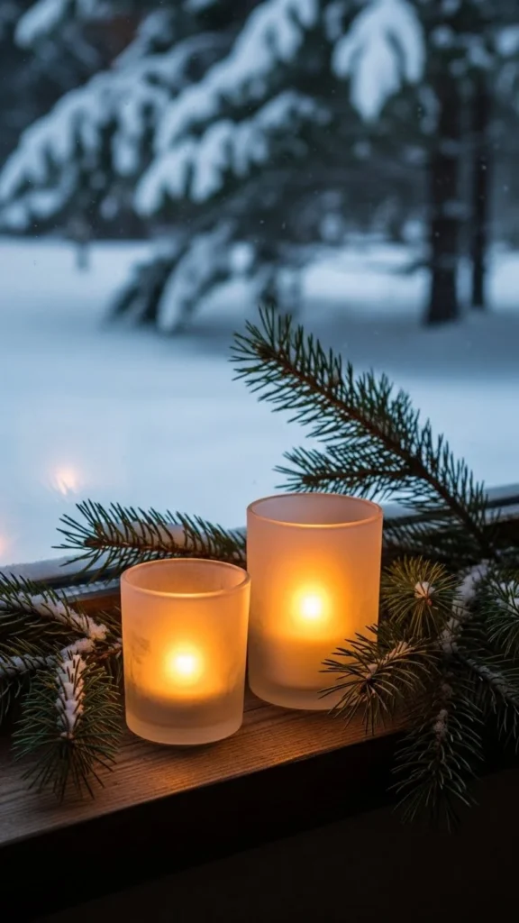 Frosted Glass Candle Luminaries