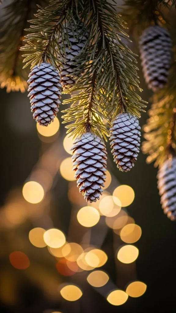 Frosted Pinecone Ornaments