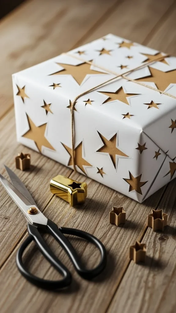 Glitter-Free Star Cutout Wrap