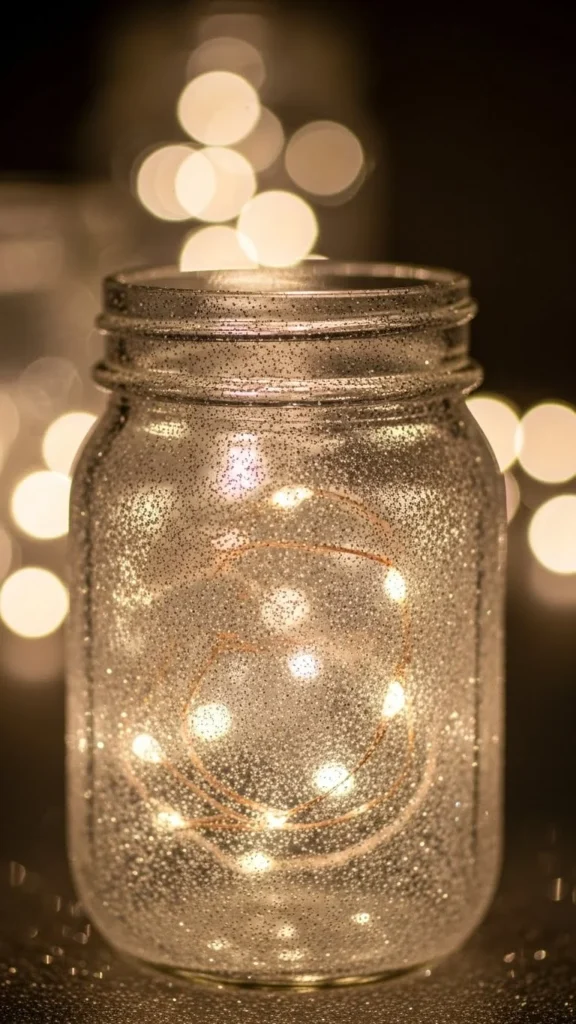 Glitter Frost Light Jar