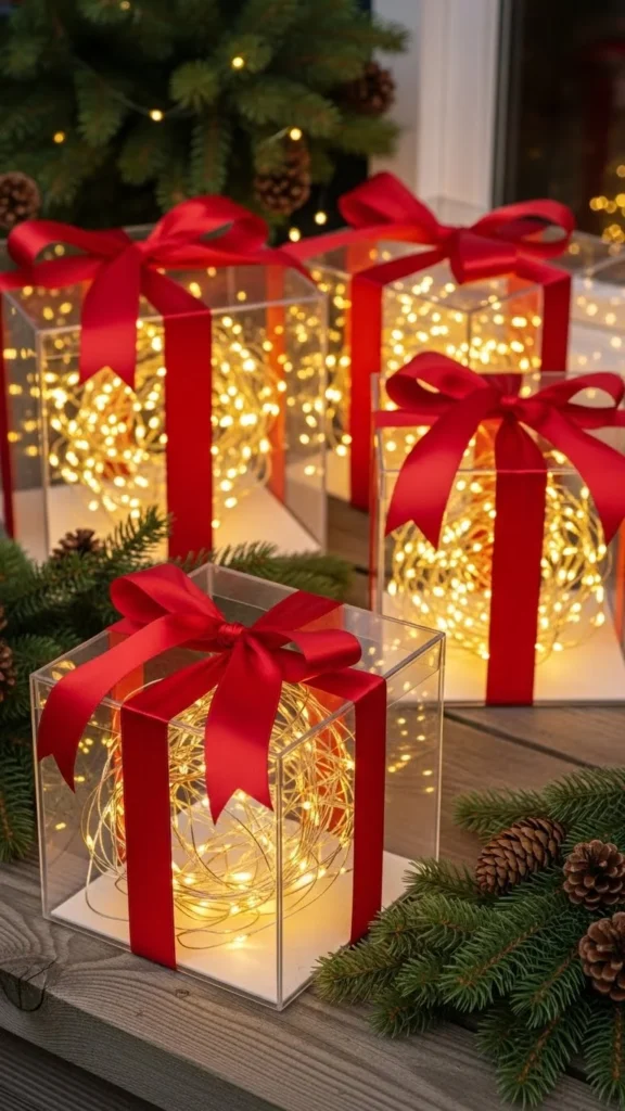 Glowing Porch Gift Boxes
