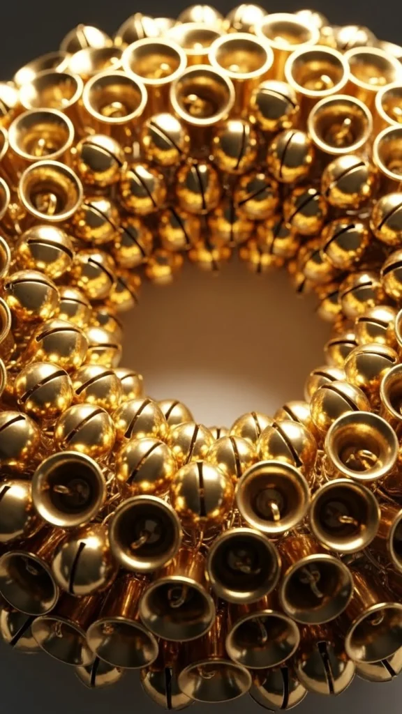 Gold Bell Cluster Wreath