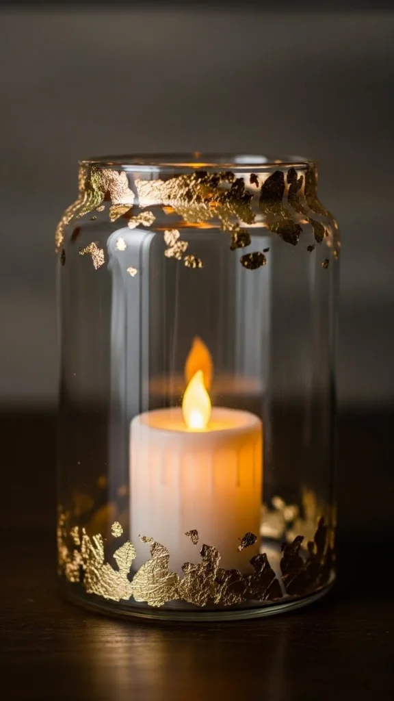 Gold Leaf Accent Jar