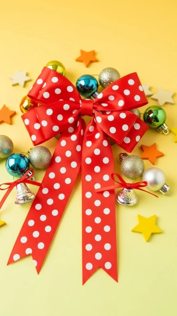 Holiday Polka Dot Bow