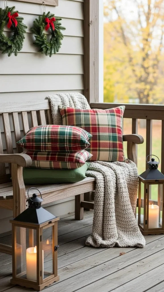 Holiday Porch Bench Styling